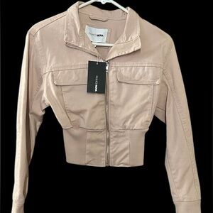 FASHION NOVA BABY PINK JEAN JACKET